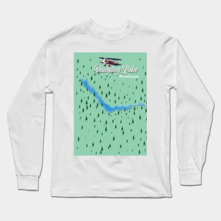 Pangong Lake map Long Sleeve T-Shirt